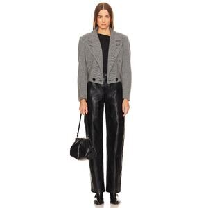 Isabel Marant Etoile Ariete Pants Faux Patent Leather Straight Leg Edgy US 8